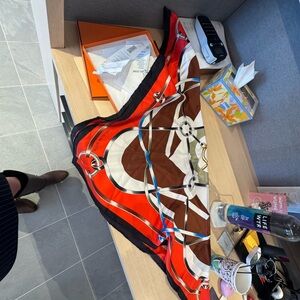 Hermes Paris Silk Stylish Multicolor Scarf